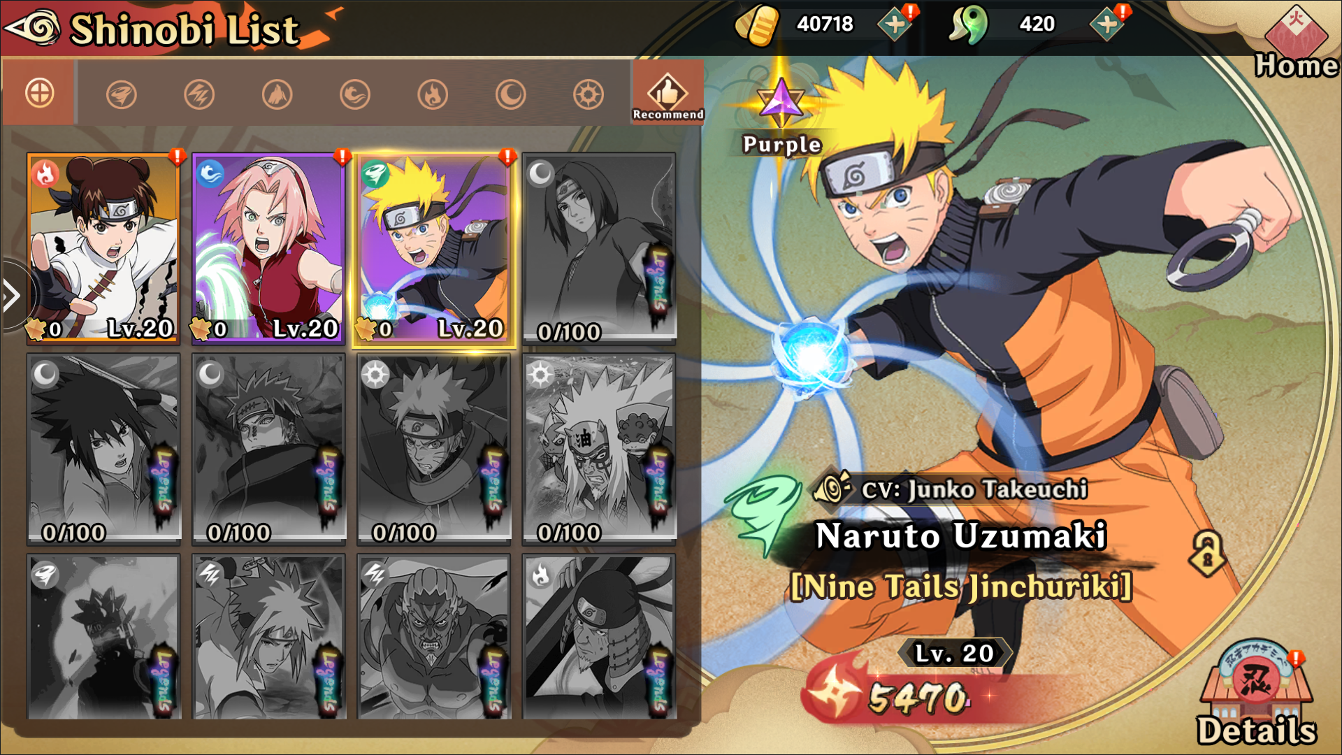 Các nhân vật Naruto Battle of Shadows