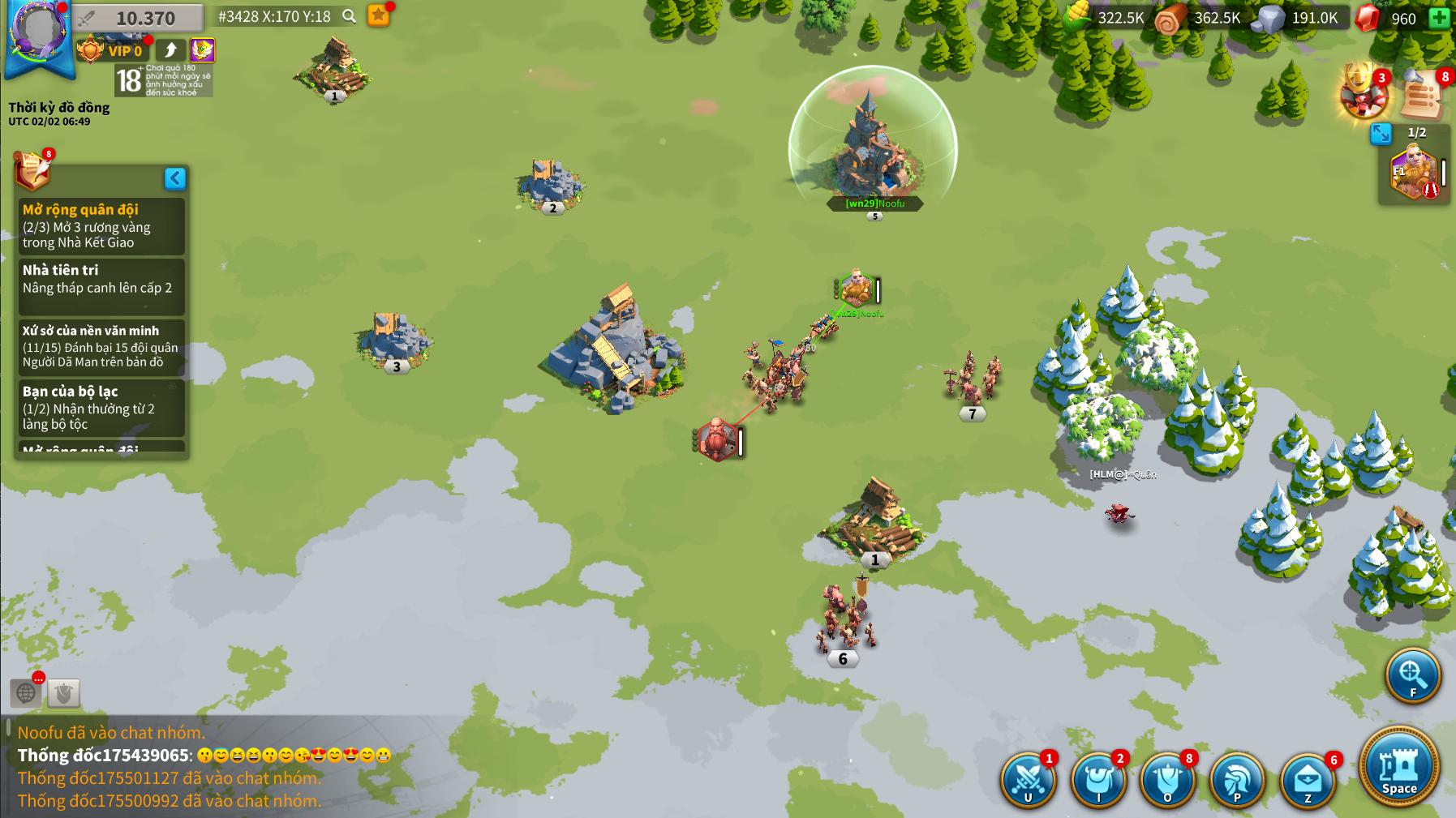 Lối chơi Rise of Kingdoms2