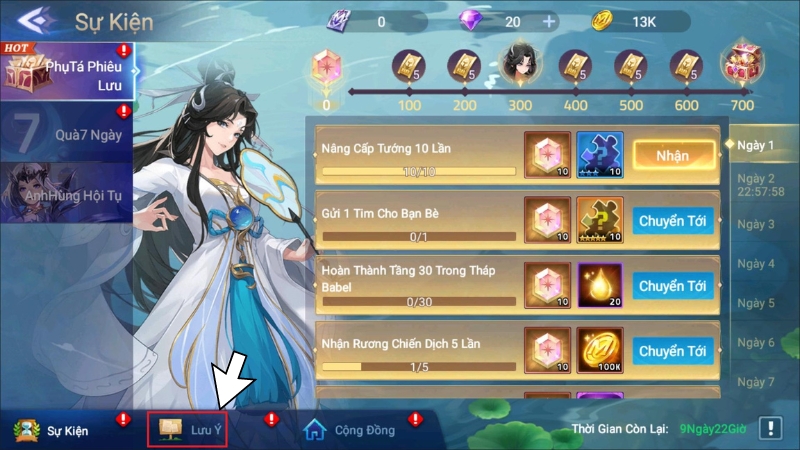 Các bước nhập Code Mobile Legends Adventure2