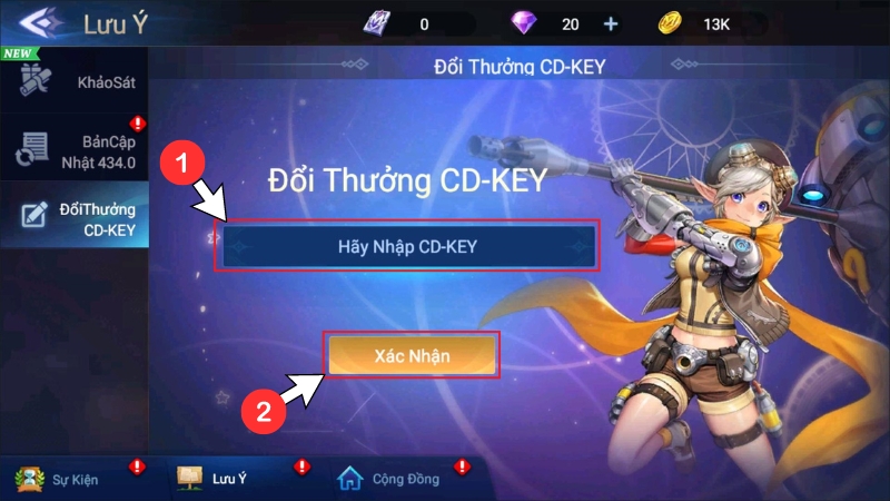 Các bước nhập Code Mobile Legends Adventure4