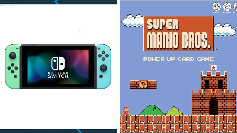 máy chơi game Switch và trò chơi Super Mario Bros