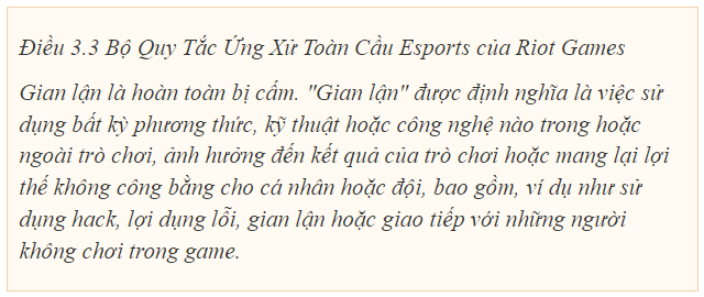 điều 3.3 của riot